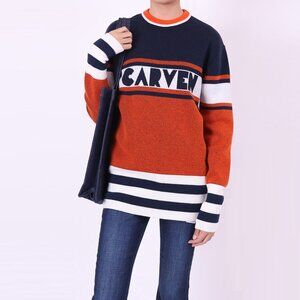 NWT - CARVEN Ribbed Logo Women's Knit Sweater 8607PU022